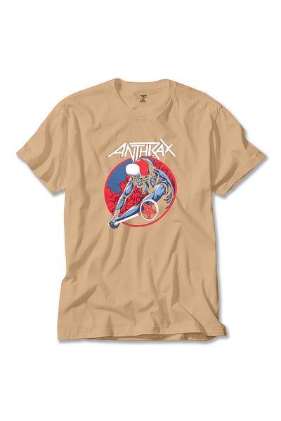Z zepplin Μπλουζάκι Anthrax Pentagram Cream