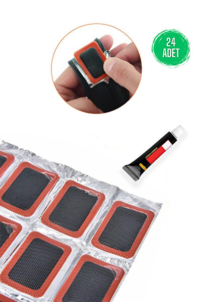 Factorial Bisiklet Tamir Kiti 24 Parça Motosiklet Tekerlek Yaması Yırtılma Aç...