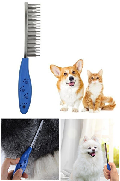 Duffa Kedi Köpek Tüy Açma Tarağı Kıtık Açıcı Bakım Tarağı Metal