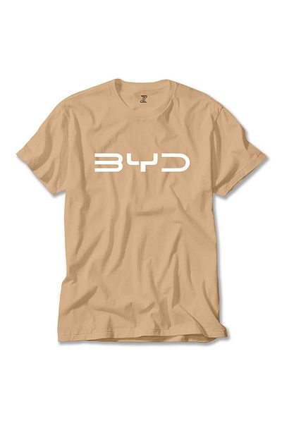 Z zepplin Λογότυπο BYD Λευκό κρεμ μπλουζάκι