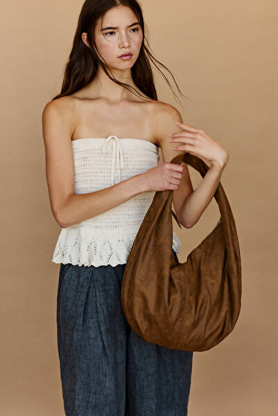 Pull & Bear Suni deri shopper çanta