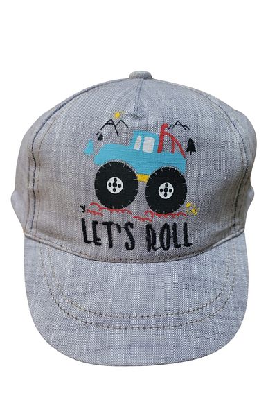 Kitti Baby Boy Hat Cute Cartoon Pattern Cotton Adjustable Sun Hat 46-48cm