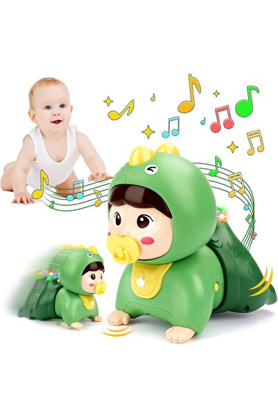 Smart Vibe Interactive and Educational BabyDino™ Toy for Crawling Training with Sounds and Lights
