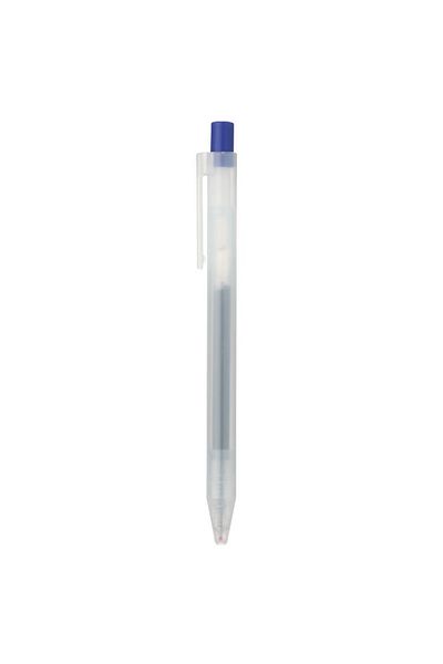 Muji Gel Ink Knock Type Ballpoint Pen, 0.5 mm, Blue