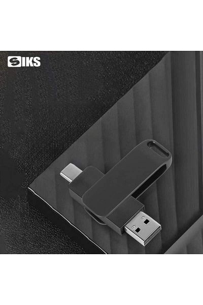 SIKS Metal Memory Stick 4 In 1, Capacity 128 GB, With USB 3.0, Type-C, USB C And Lightning