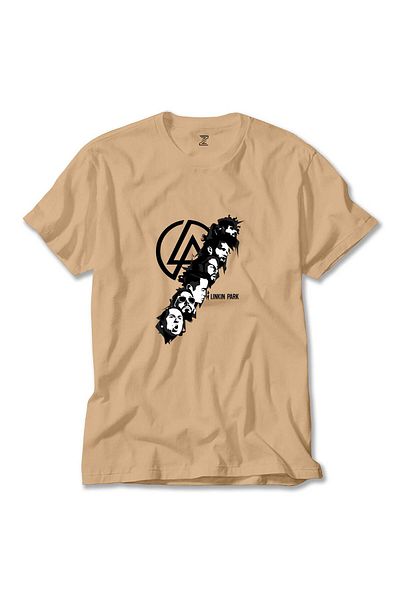 Z zepplin Κρεμ μπλουζάκι με λογότυπο Linkin Park Silhouette