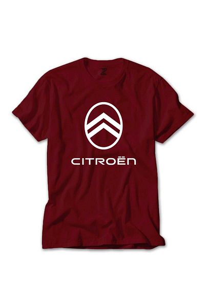 Z zepplin تي شيرت أحمر بشعار Citroen Text