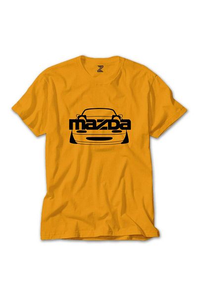 Z zepplin Κίτρινο μπλουζάκι Mazda RX 7 Text Car