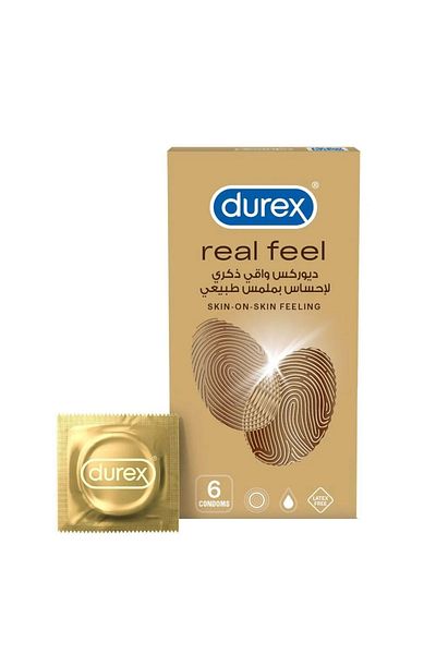 Durex ديوركس واقي ذكري لإحساس بملمس طبيعي 6 واقيات