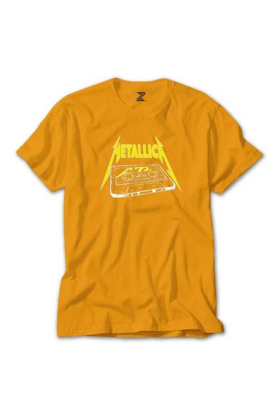Z zepplin Κίτρινο μπλουζάκι Metallica Tape