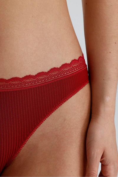 Kompedan Σετ σουτιέν με δαντέλα Jacquard με υποστηριζόμενη μαλακή υφή |   Μπορντό 226