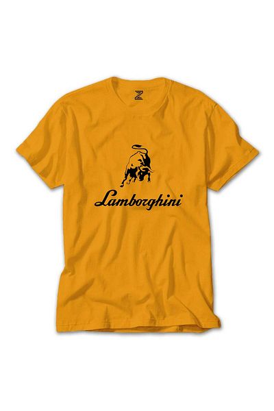 Z zepplin Κίτρινο μπλουζάκι Lamborghini Text Logo