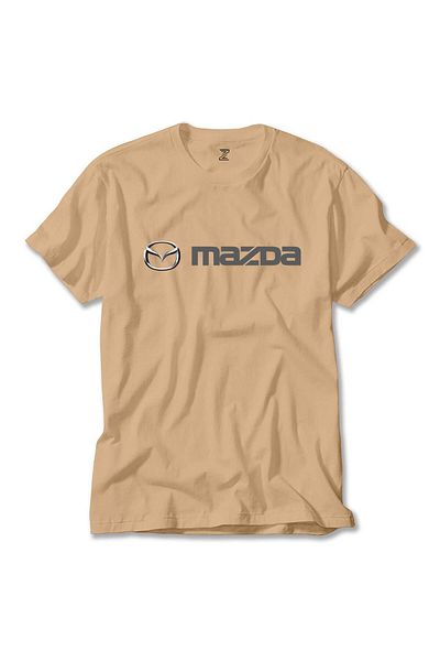 Z zepplin Κρεμ μπλουζάκι με λογότυπο Mazda Text