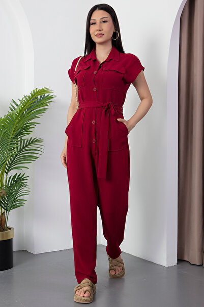 PULLIMM Ολόσωμη φόρμα με τσέπες και κουμπιά ζώνης 950-2980