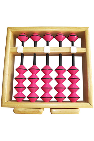 FINGER MATH Brand 5-Digit Trainer Soroban / Abacus - Pink