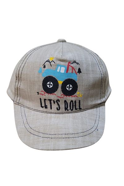 Kitti Baby Boy Hat Cute Cartoon Pattern Cotton Adjustable Sun Hat 46-48cm