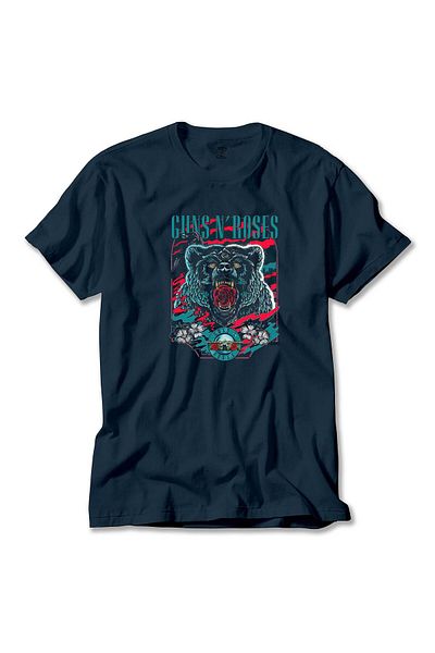 Z zepplin Μπλουζάκι Guns N Roses Bear Navy Blue