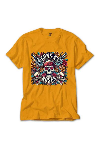 Z zepplin Guns N Roses Ok Dry Head Yellow T-Shirt