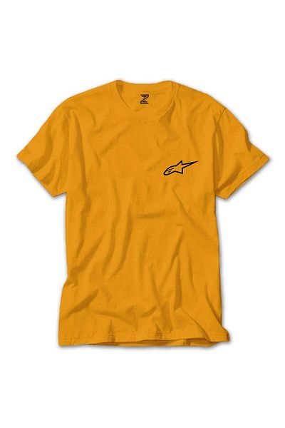 Z zepplin Μπλουζάκι με λογότυπο Alpinestars μαύρο κίτρινο