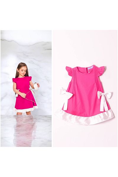 WİKİBOOM Girl's Ribbon Detailed Dress