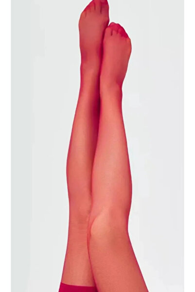 Cicişim Червени чорапи с тиранти без дантела