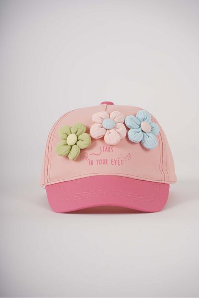 MİNİKO KİDS Kitty Baby Girl 1-3 Years Flower Model Hat