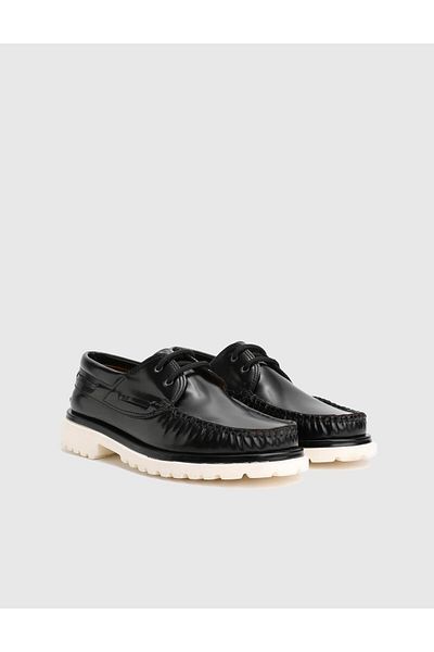 İLVİ Steyr Genuine Leather Black Men's Oxford Shoes