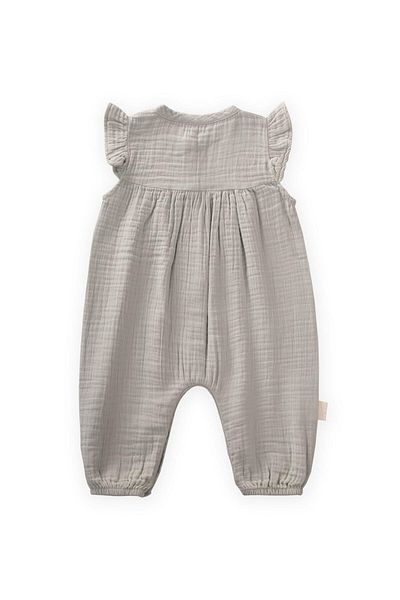 Cigit Organic Embroidered Muslin Jumpsuit 0-3 Years Water Green