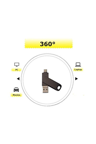 SIKS Stick de memorie metalic 4 în 1, capacitate 128 GB, cu USB 3.0, Type-C, USB C și Lightning