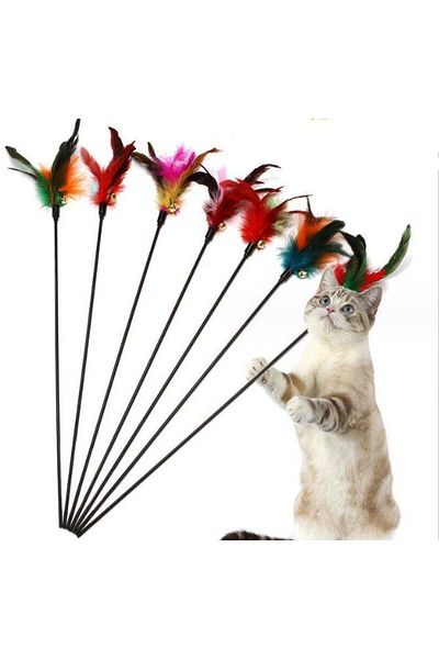 swilex Rattle Furry Cat Play Stick
