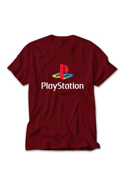 Z zepplin Λογότυπο Playstation Λευκό κόκκινο μπλουζάκι
