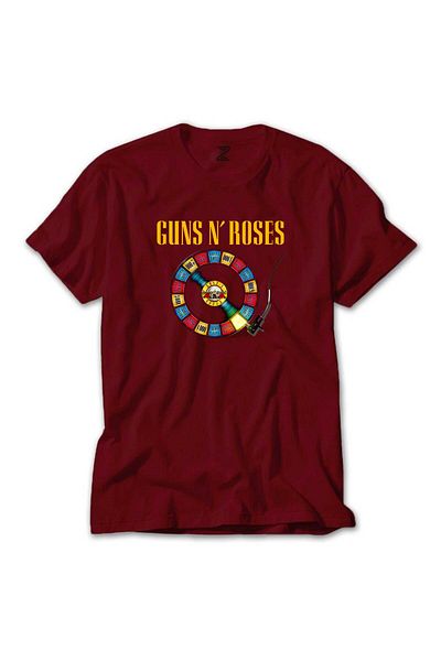 Z zepplin Κόκκινο μπλουζάκι με πλάκα Guns N Roses