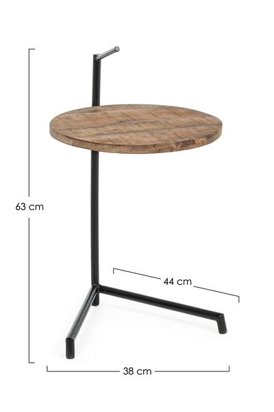 Bizzotto Coffee table made of mango wood and iron Walton 38cm x 44cm x 63cm h
