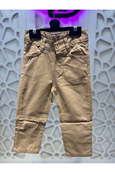 KUMRUNUN DÜNYASI White Patterned Shirt Cream Pants Bow Tie and Suspender 4-Piece Bottom Top Boy's Suit