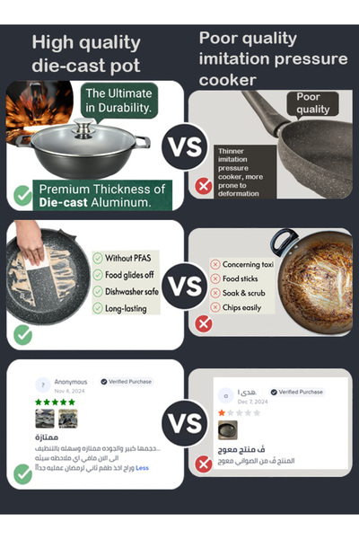 X SPRING 10-PCS Granite Non-stick Cookware Set,Scald-proof Handle,Suitable for multiple people(Black)