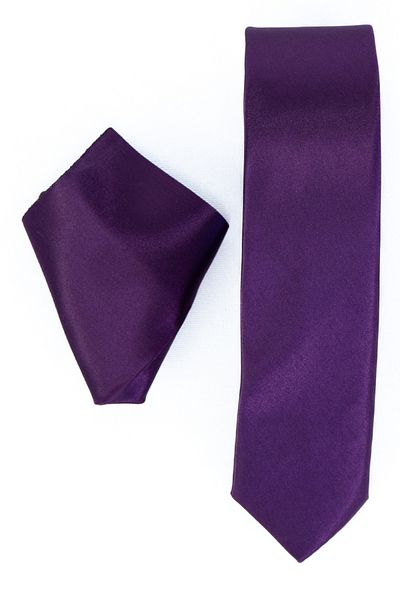 Oppland Men's Satin Fabric Tie Classic Handkerchief Stylish Easy Shape Space Slim Model Slim Fit Design