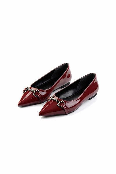 Bambi Burgundy Women's Ballerina Ballerina K01327058208
