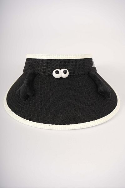 MİNİKO KİDS Kitty Girl's Adjustable Straw Visor Hat
