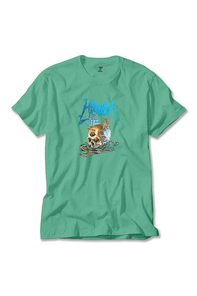Z zepplin Πράσινο μπλουζάκι Havok Skull