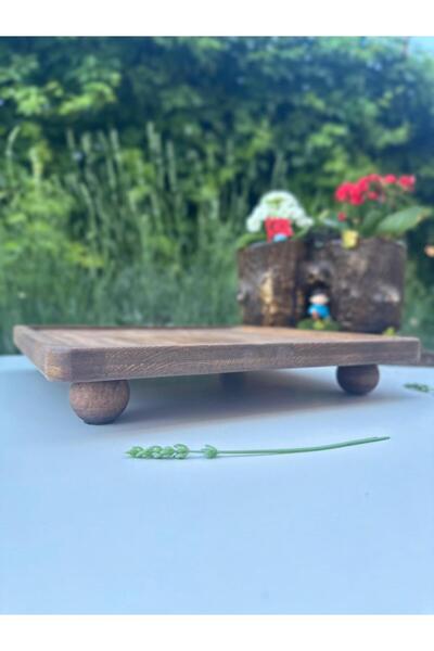 SAMMWOOD DOĞAL AHŞAP SUNUMLUK STANDI , AHŞAP KEK STANDI , AHŞAP MEYVE TABAĞI , AYAKLI DOĞAL AHŞAP