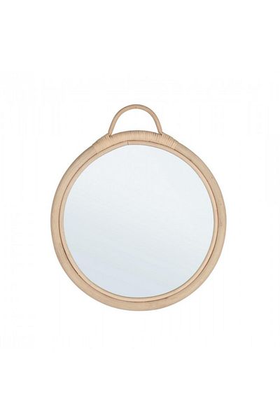 Bizzotto Mozambico natural artificial rattan wall mirror 40 cm