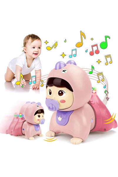 Smart Vibe BabyDino™ Interactive and Educational Toy for Crawling Learning with Sounds and Lights, Stimulates