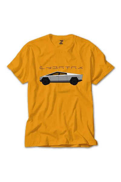 Z zepplin Κίτρινο μπλουζάκι Tesla Cybertruck