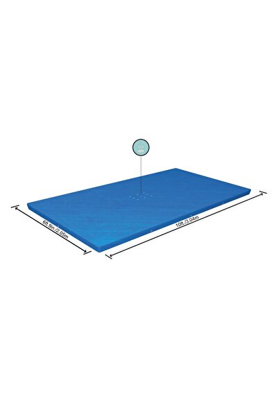 BESTWAY 58106 Dikdörtgen Havuz Örtüsü - 3,00m x 2,01m Yerüstü Havuzlar için
