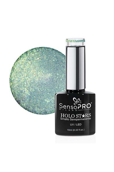 SensoPRO Milano Oja semipermanentă Holo Stars SensoPRO Milano 10ml, Verde Spațial #01