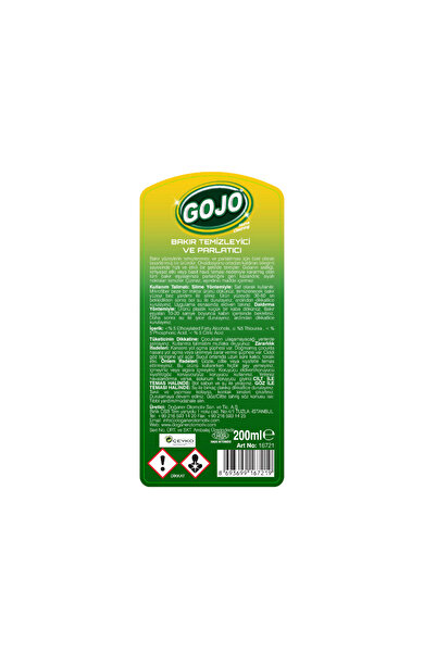 Gojo Bakır Temizleyici Ve Parlatıcı 200 ml