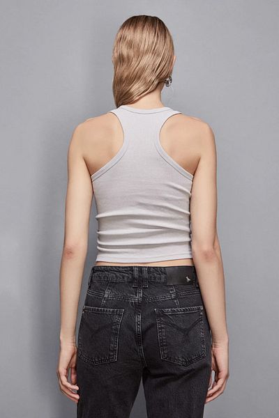 Patrizia Pepe TOP WITH RHINESTONE - PATRIZIA PEPE - XS/S, GREY