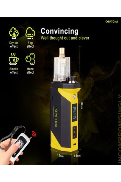 Patona 4270 Fog Master Pro Set Taşınabilir sis Makinesi Aksesuarları ve Çantası Dahil