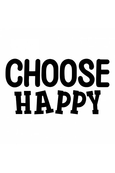 INOVATIX Set de 8 piese, autocolant Alege fericire, INOVATIX®. 6 cm