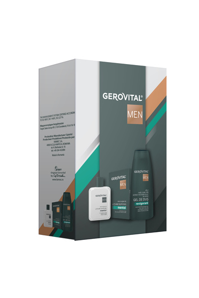 GEROVITAL Set cadou Gerovital Men: Lotiune dupa Ras Mentol, 100 ml + Gel de d...